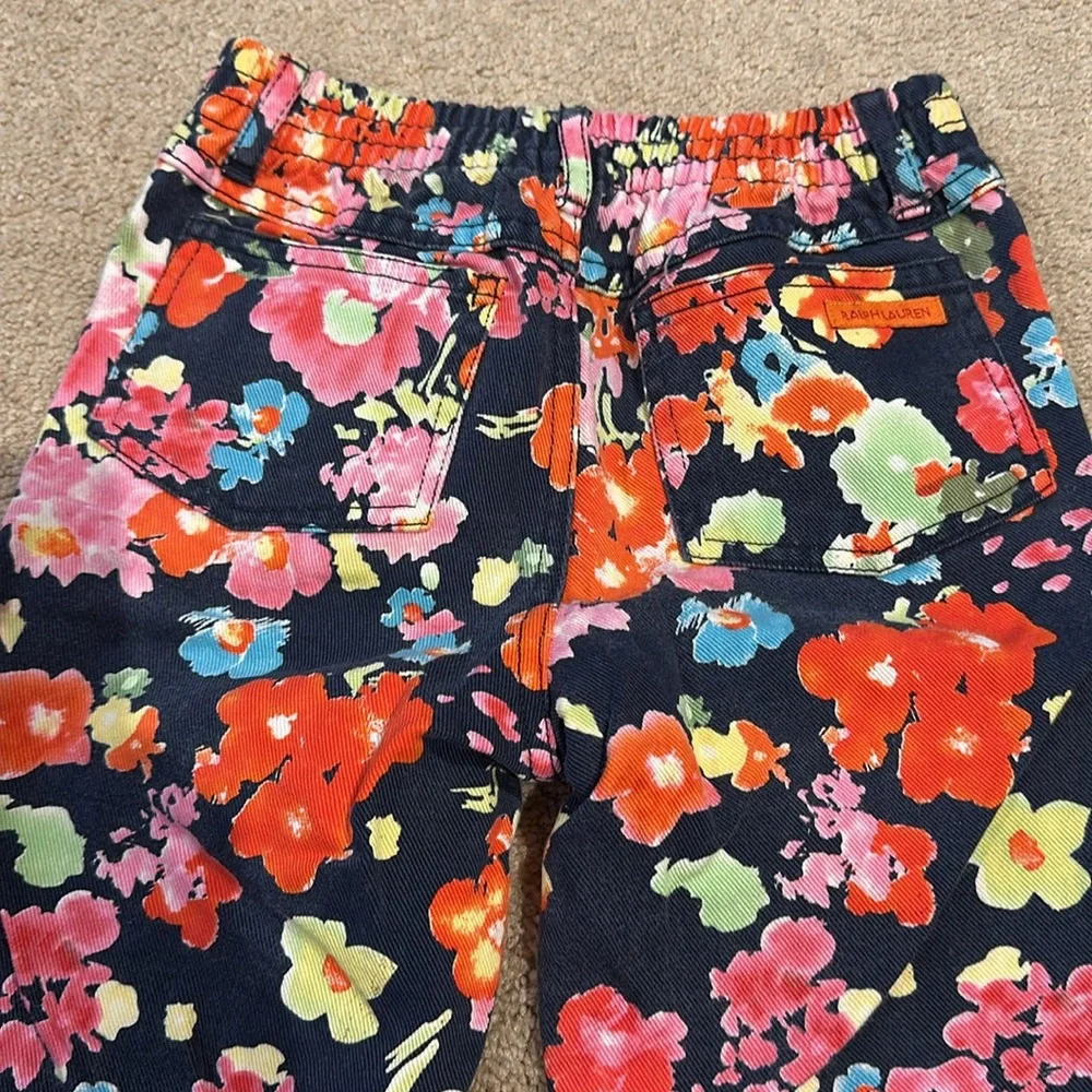 Ralph Lauren Multicolor Floral Denim Pants